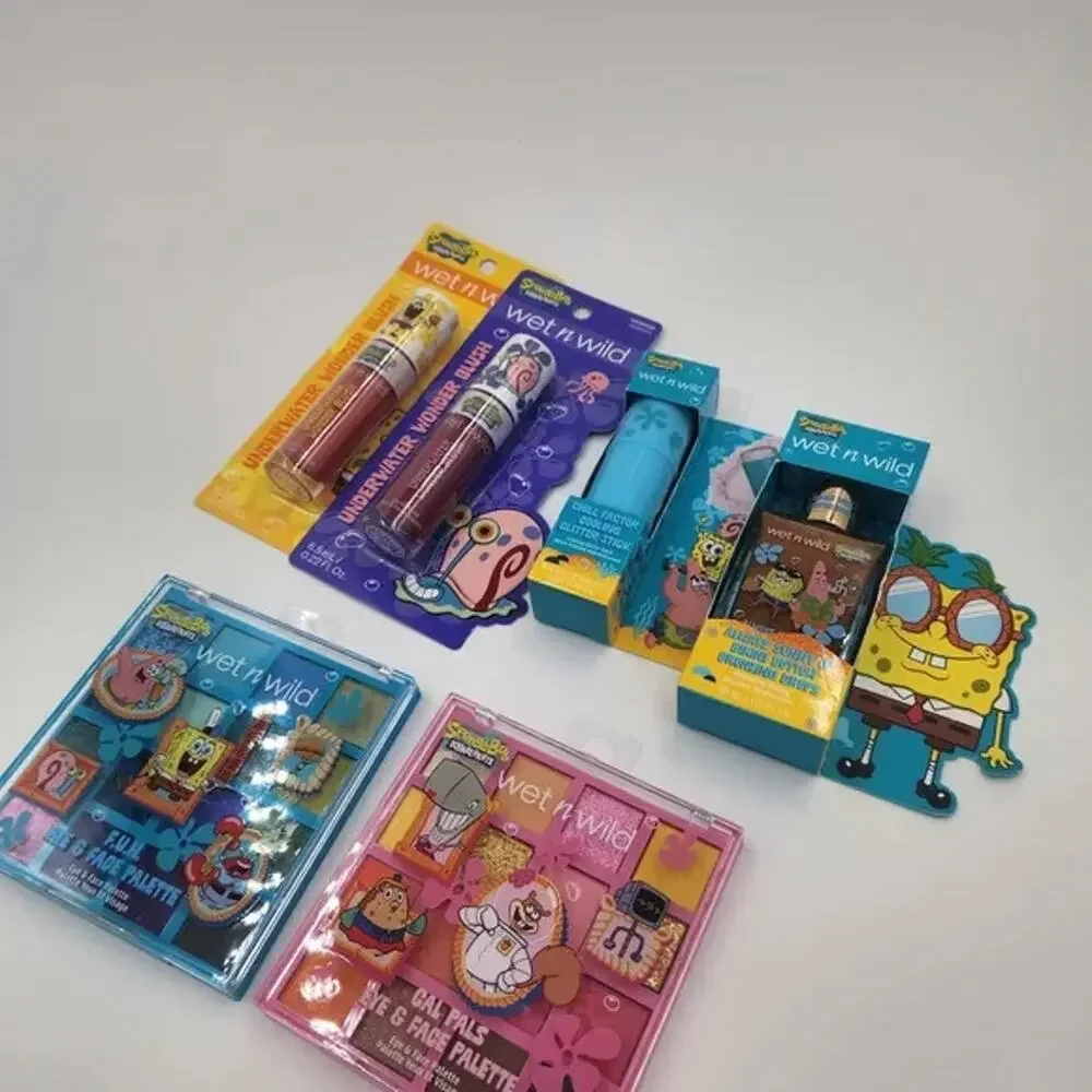 Set Of 6 SpongeBob Wet n Wild Makeup Blush Eye n Face Palette Different Makeup